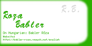 roza babler business card